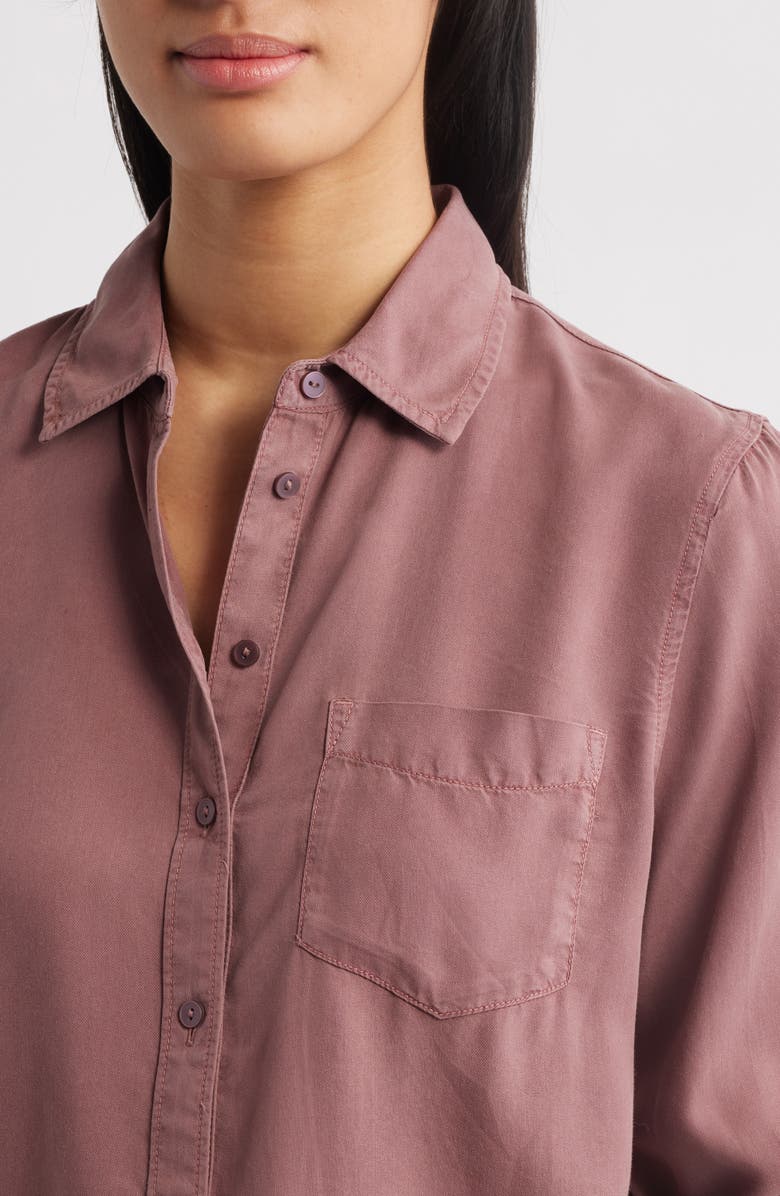 Caslon<sup>®</sup> Pocket Button-Up Shirt, Alternate, color, Purple Taupe