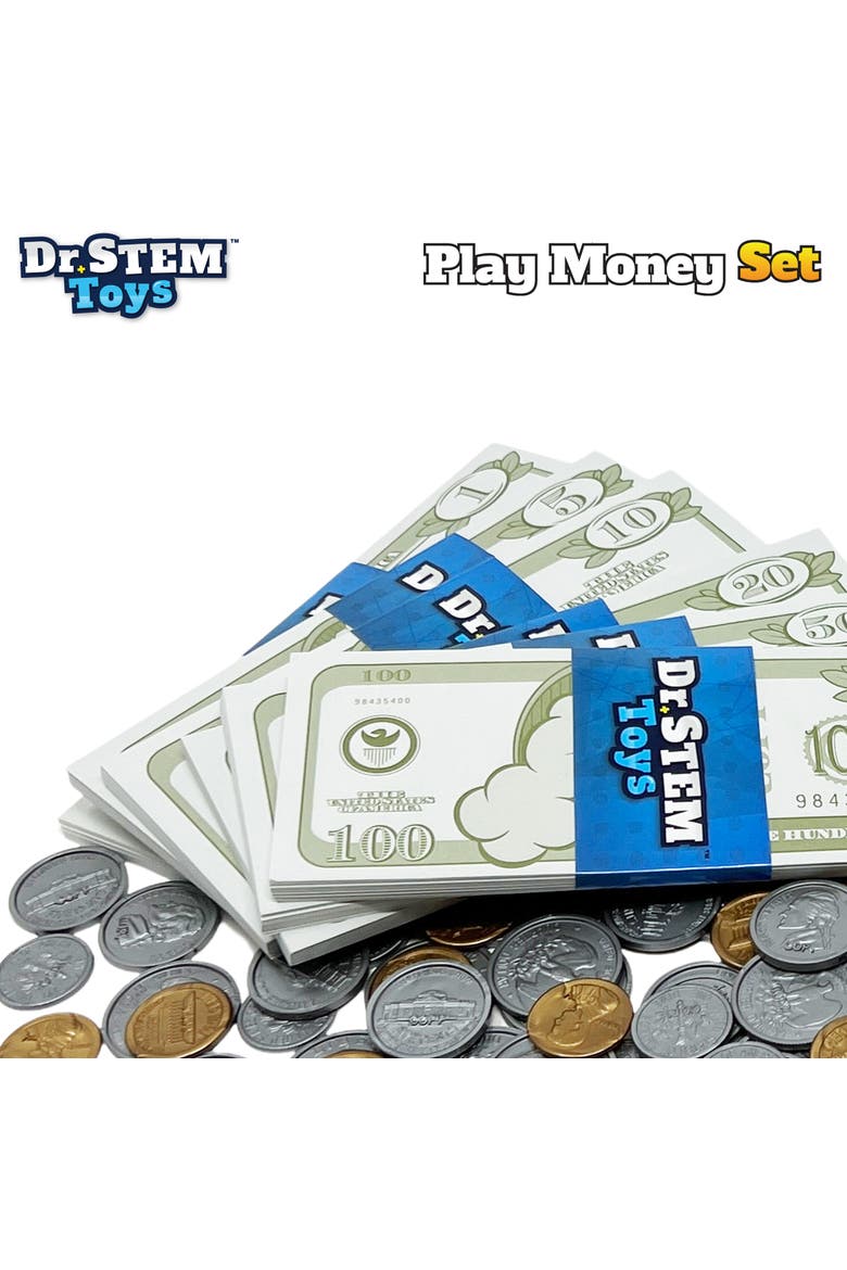 Play Money Set 400 Pieces Play Bills & Coins, Alternate, color, Multicolored