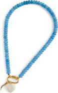 Madewell Semiprecious Beaded Carabiner Charm Necklace