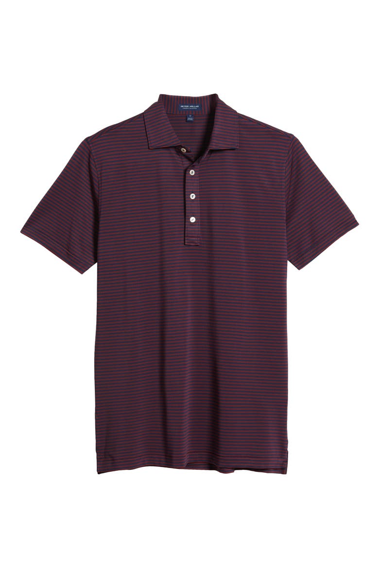 Mood Stripe Performance Mesh Polo, Alternate, color, NAVY