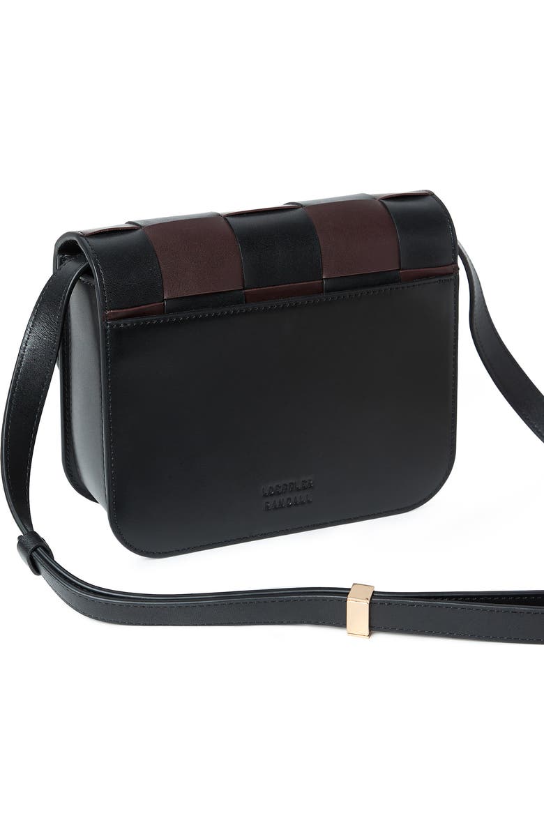 Loeffler Randall Desi Woven Leather Crossbody Bag, Alternate, color, Black/ Espresso