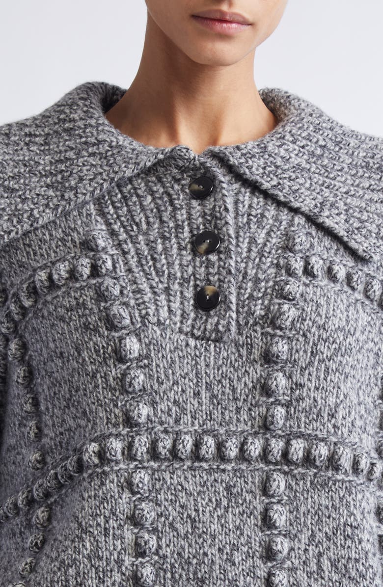 Altuzarra Mitch Merino Wool Sweater, Alternate, color, Grey Melange
