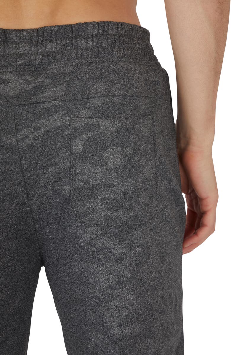 90 DEGREE BY REFLEX Camo Print Brushed Joggers, Alternate, color, Heather Charcoal