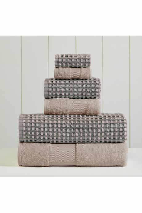 Modern Threads Luxury Spa Cobblestone Quick Dry 6-Piece Towel Set - White