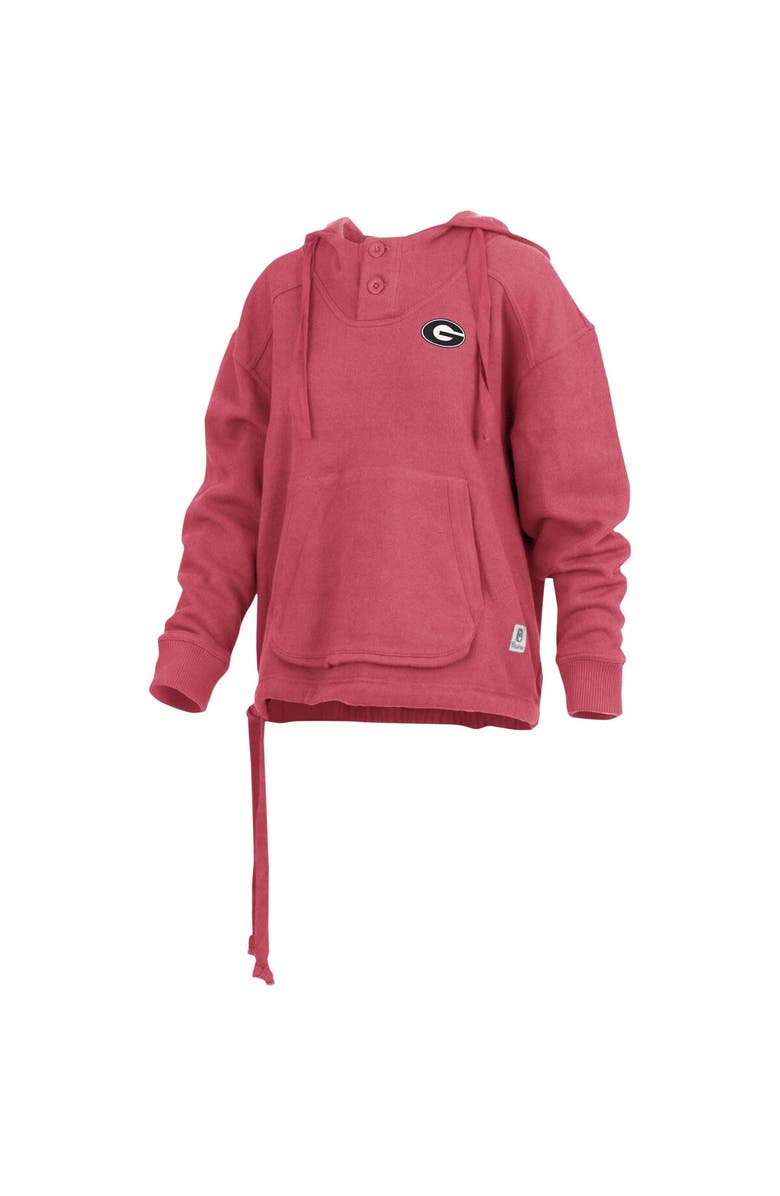 PRESSBOX Women's Pressbox Red Georgia Bulldogs Amore Keisha Button Pullover Hoodie, Alternate, color, 