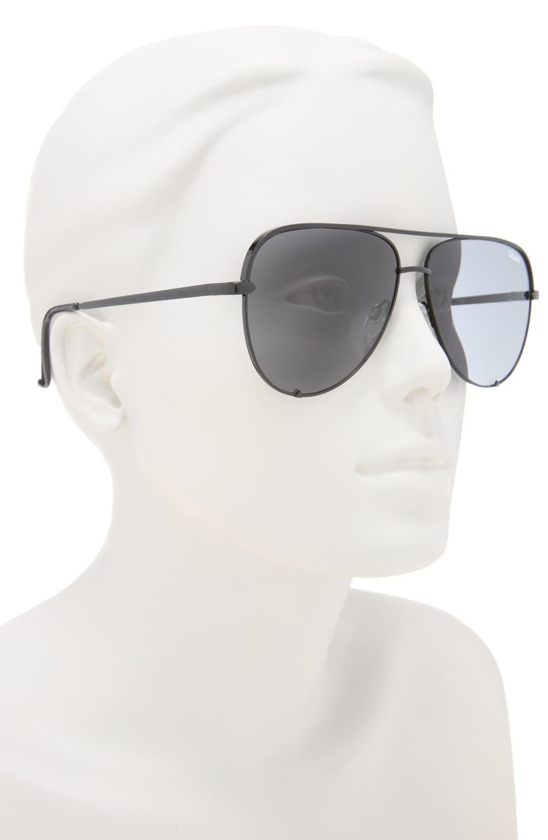 QUAY High Key 64mm Oversize Aviator Sunglasses, Alternate, color,