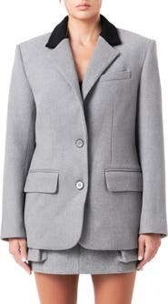 Grey Lab Oversize Wool Blend Blazer