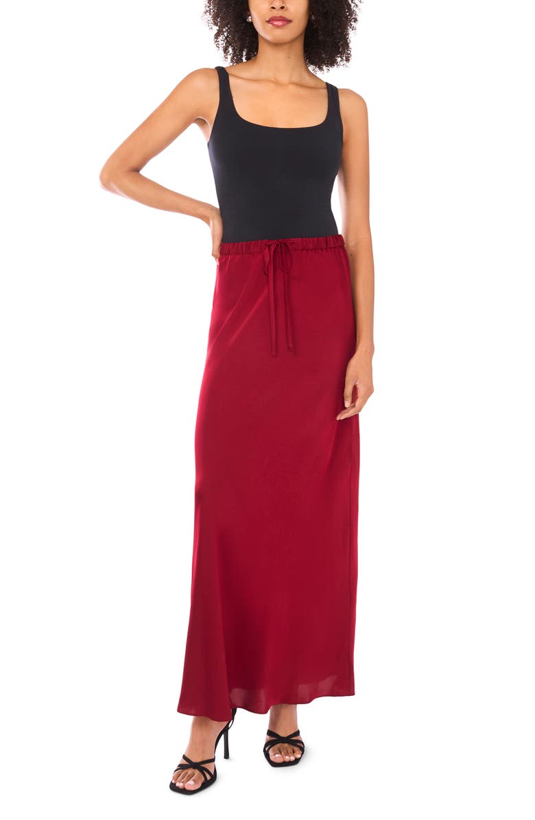 Parker Drawstring Maxi Skirt, Alternate, color, Passion Wine