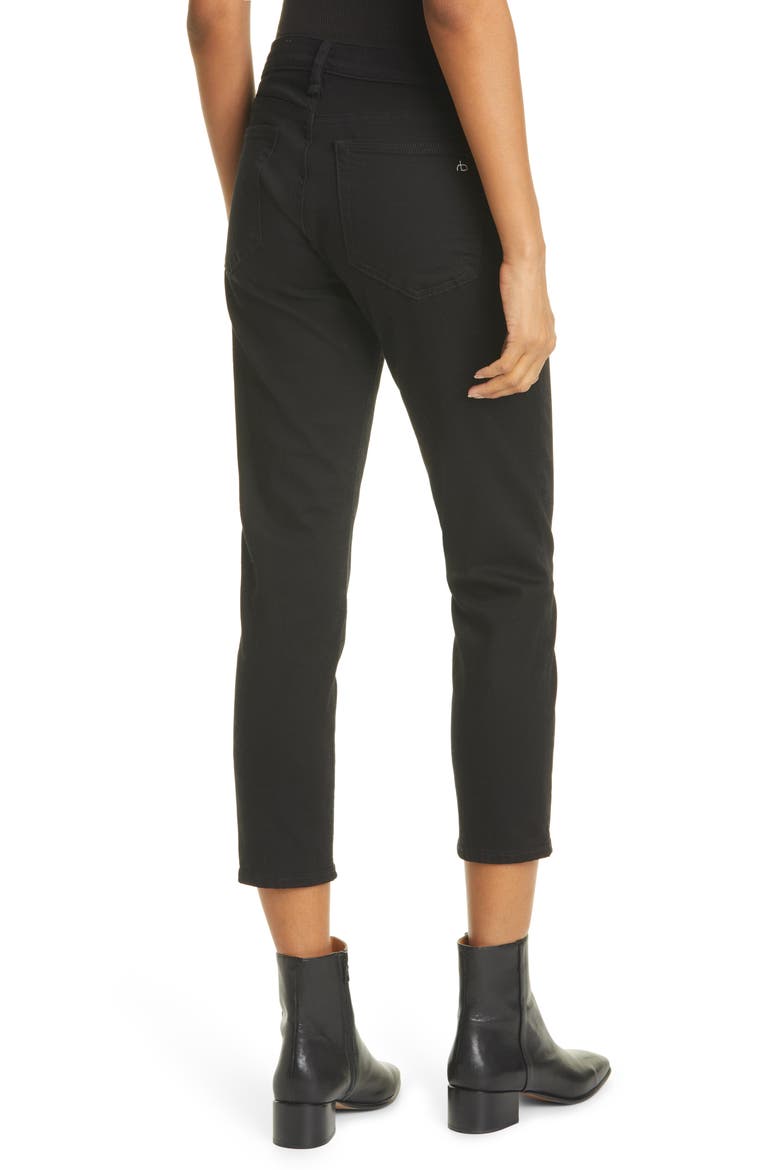 Dre Low Rise Slim Boyfriend Jeans, Alternate, color, BLACK