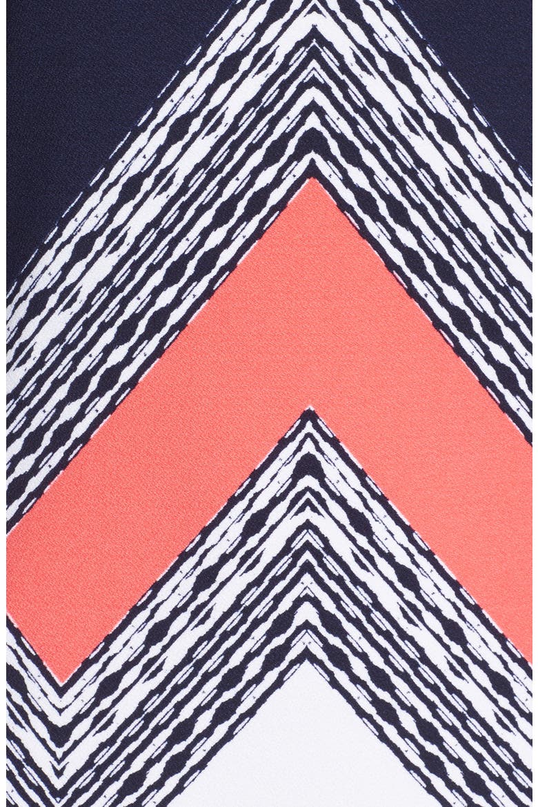 Crepe Shift Dress, Alternate, color, NAVY MULTI