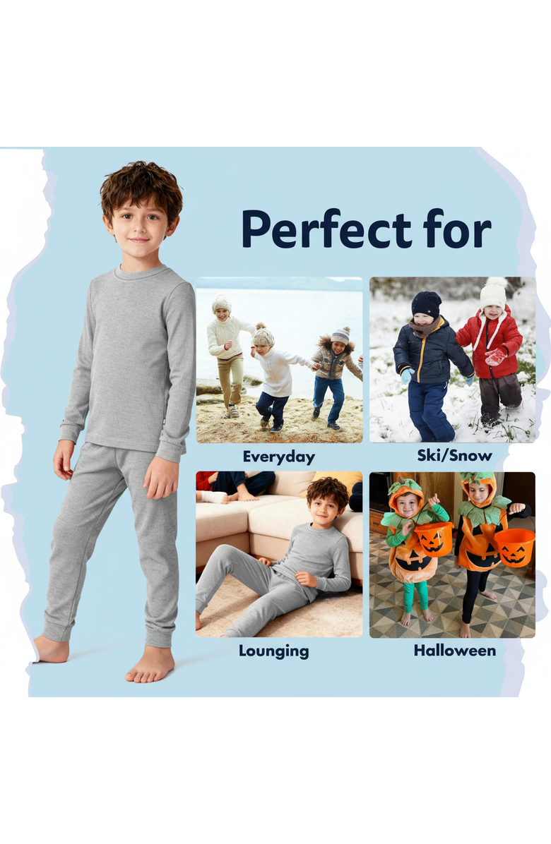 CITY THREADS Boys Soft & Cozy Thermal Long Johns 2-Piece Set, Alternate, color,