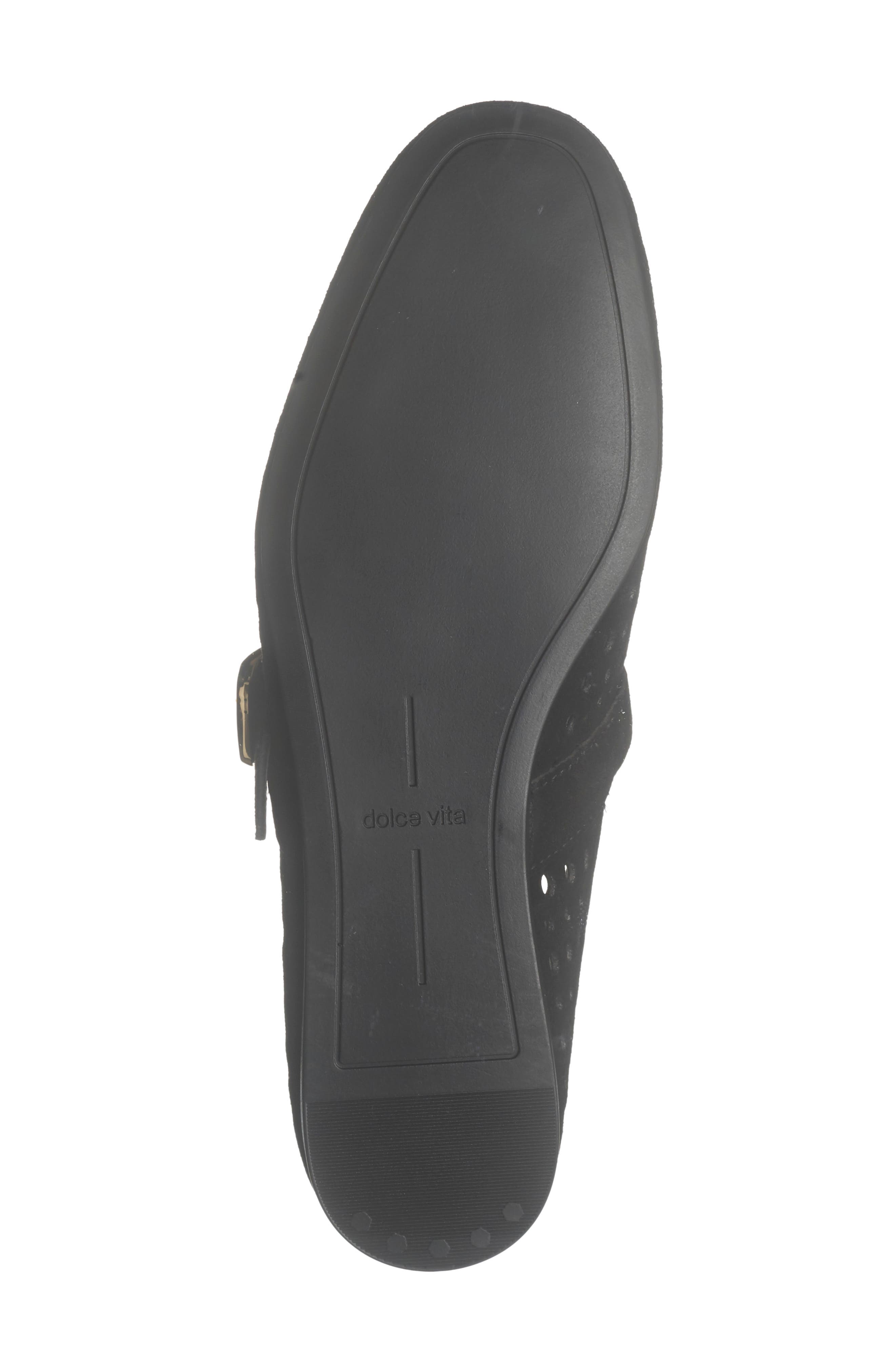 Brooke Flat, Alternate, color, ONYX PERFORATED SUEDE
