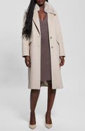 GUESS Nancy Coat with Removable Faux Fur Collar