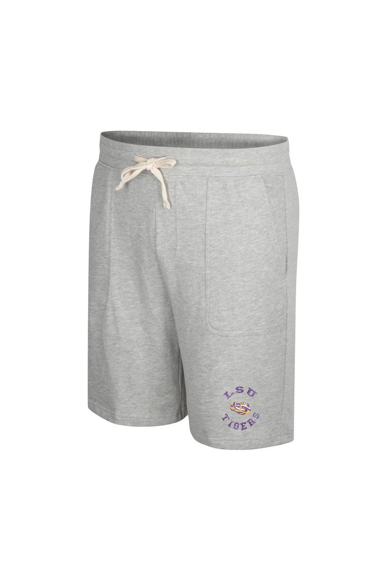 Men's Colosseum Heather Gray LSU Tigers Love To Hear This Terry Shorts, Alternate, color, Heather Gray