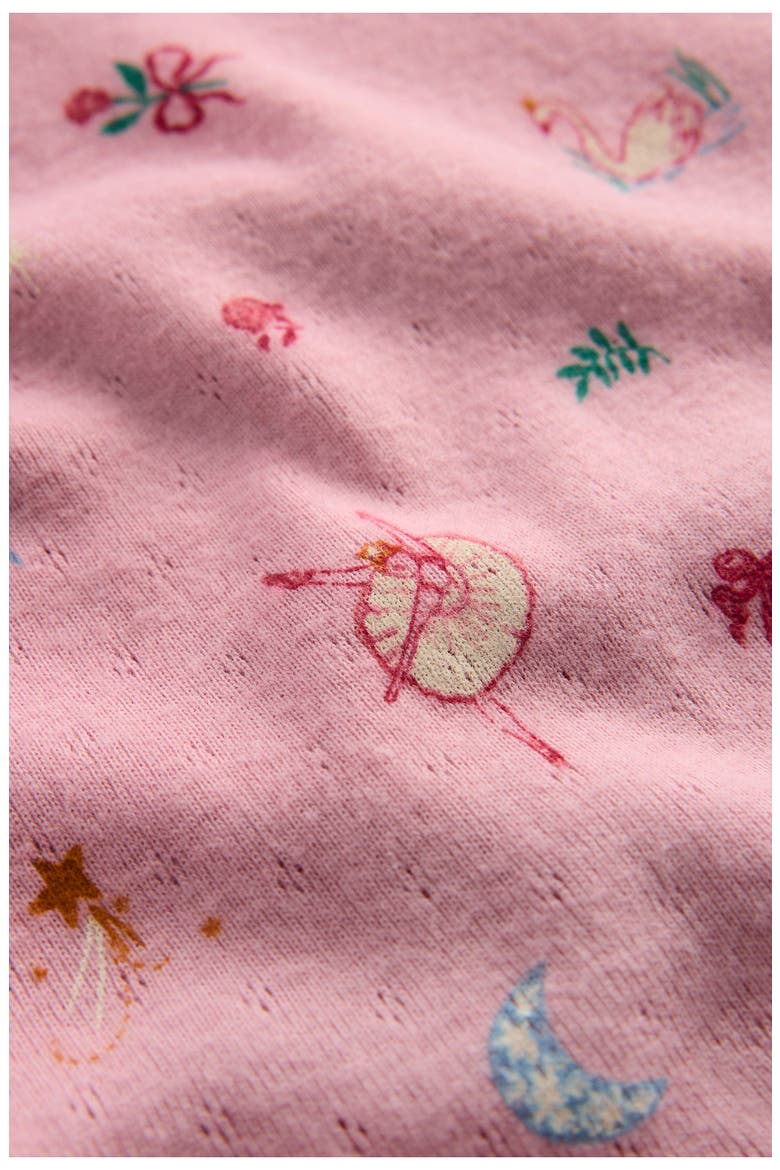 Kids' Long Sleeve Pointelle T-Shirt, Alternate, color, PINK SWAN LAKE