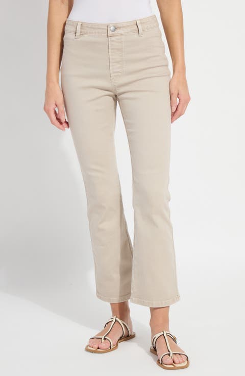 Estelle Pull-On Flare Ankle Jeans