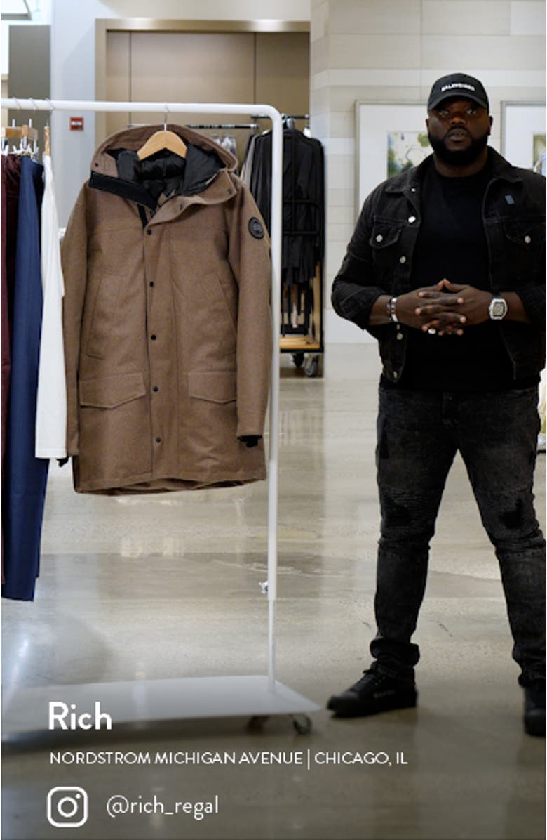 Langford Windproof 625-Fill Power Wool Blend Parka, sales video thumbnail