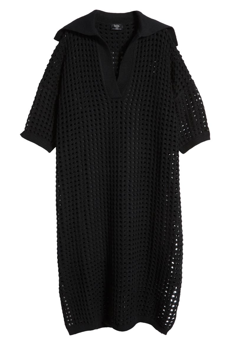 Be Bold Oversize Knit Dress, Alternate, color, BLACK