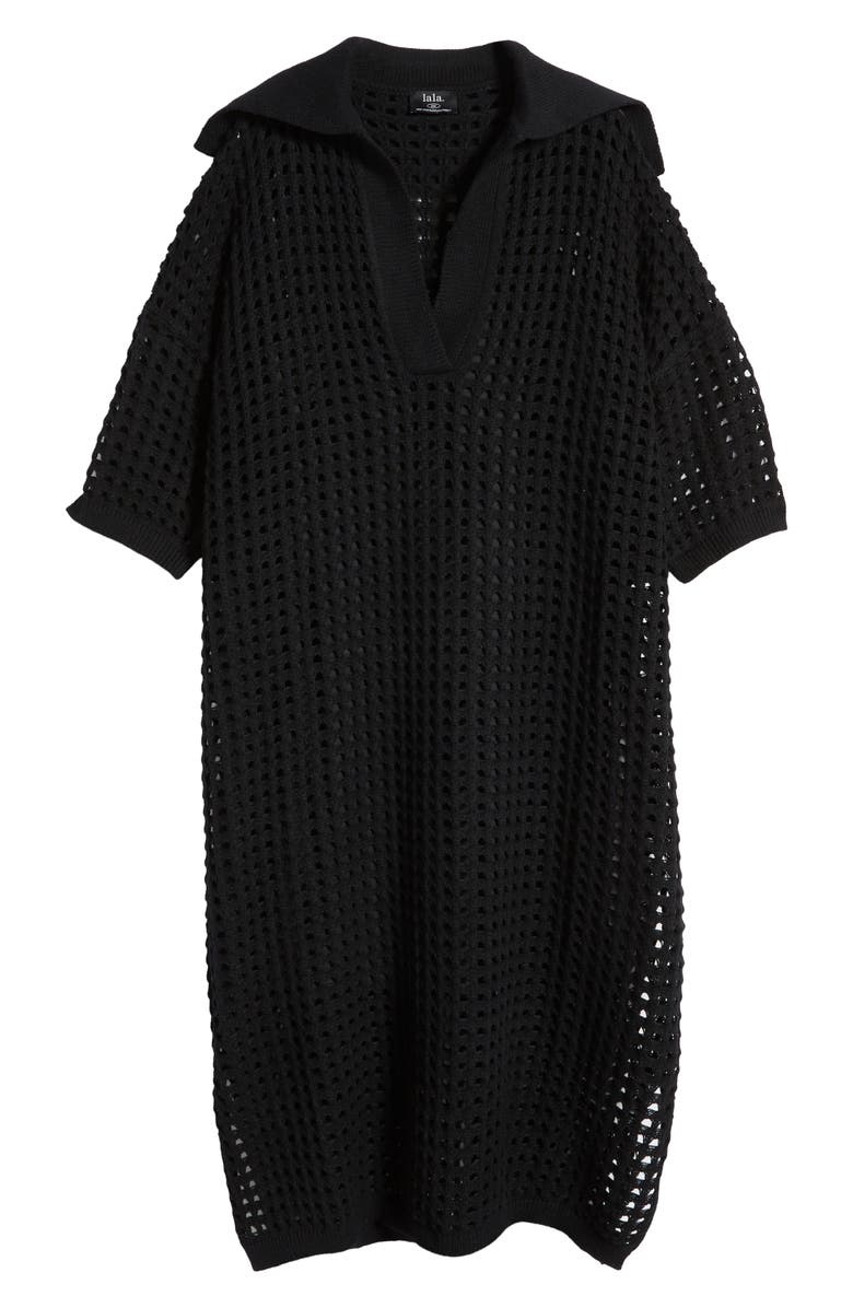 Dressed in Lala Be Bold Oversize Knit Dress, Alternate, color, Black