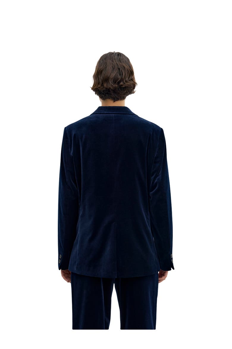 Jyna Velvet Suit Blazer, Alternate, color, Navy Blue