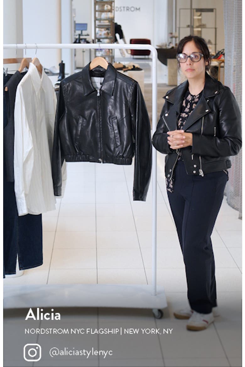 AGOLDE Essie Recycled Leather Crop Jacket (Women) | Nordstrom