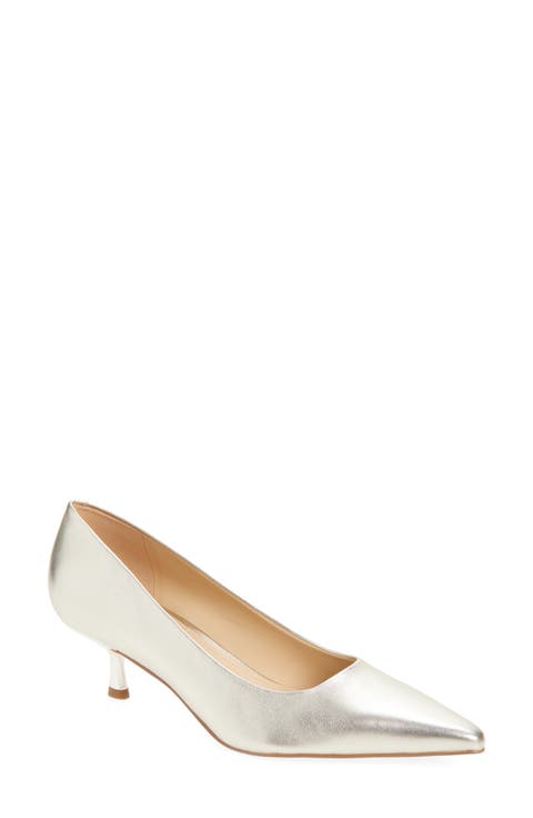 Calynna Pointed Toe Kitten Heel Pump (Women)