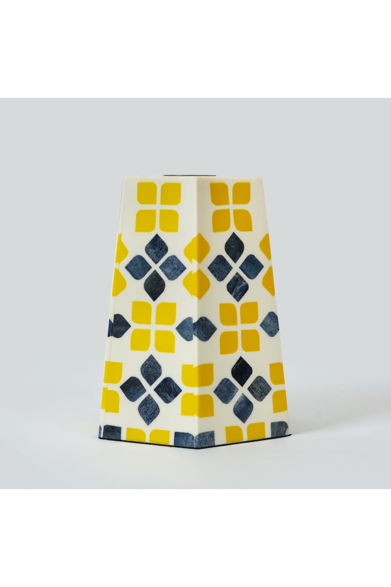 Marigold Mosaic Inlay Candleholder, Alternate, color, Marigold