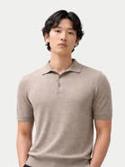 Gobi Cashmere Men Classic Polo Shirt with Short Sleeve