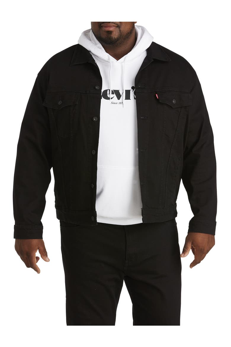 Big & Tall Colusa Stretch Denim Trucker Jacket, Main, color, LAST NIGHT