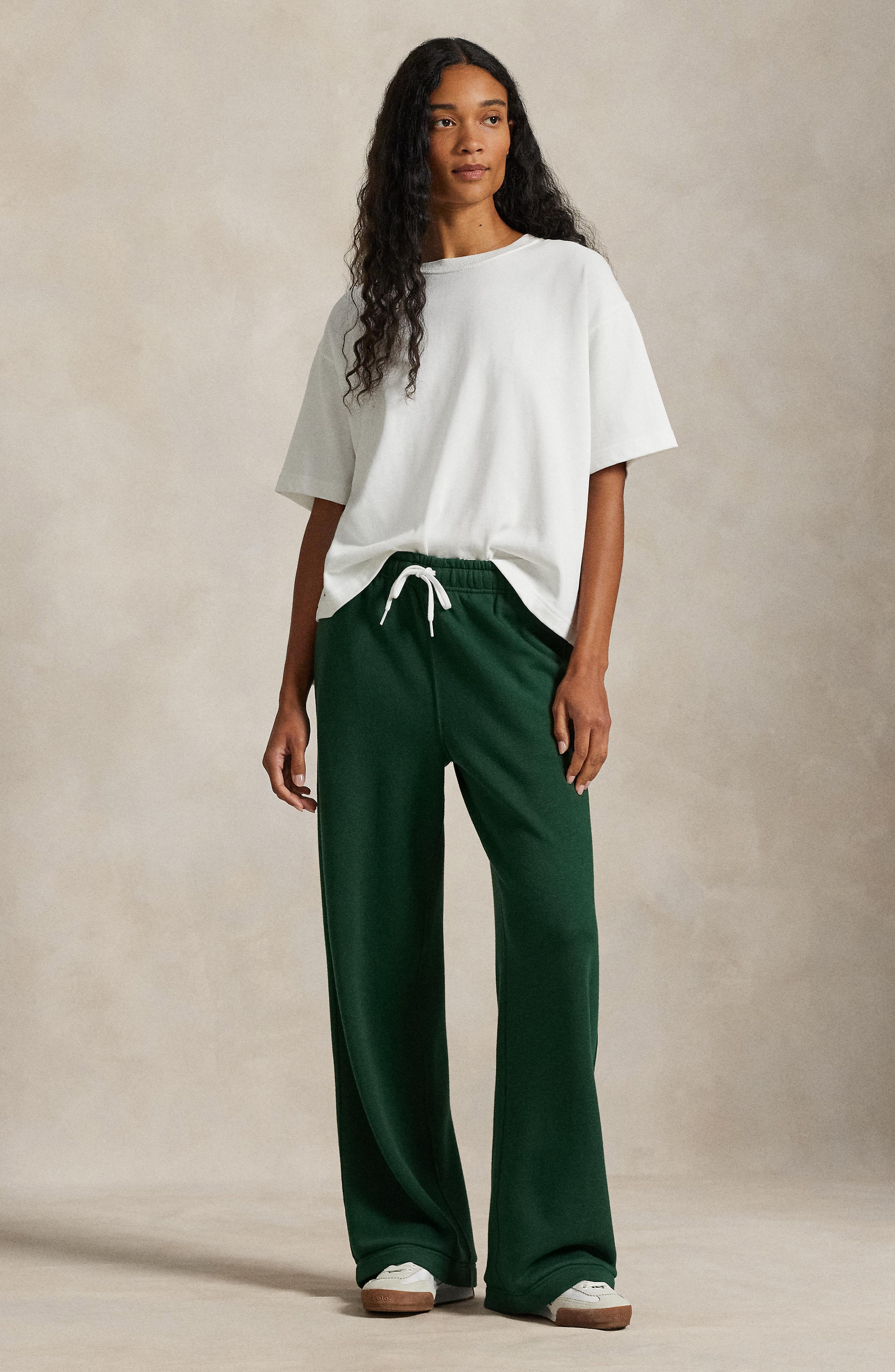 Wide Leg Cotton Blend Fleece Sweatpants (Women) | Nordstrom
