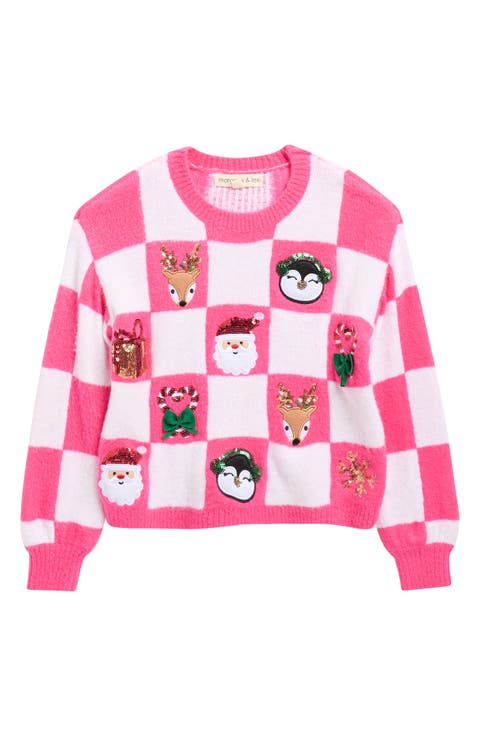 Kids' Checkerboard Christmas Sweater (Little Kid)