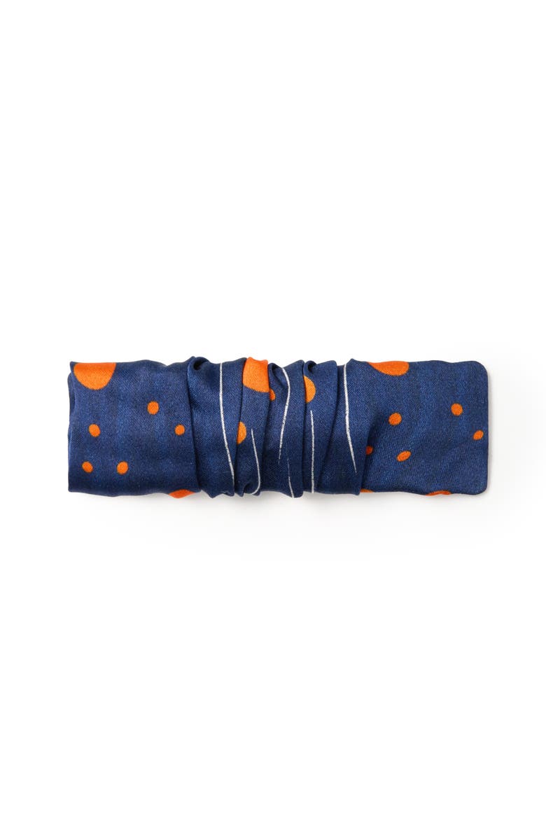 OLAH Celestia Silk Hair Barrette Clip, Main, color, Blue