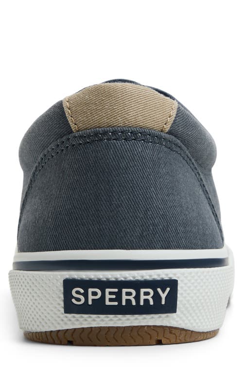 Sperry Halyard Saltwashed Low Top Sneaker In Blue