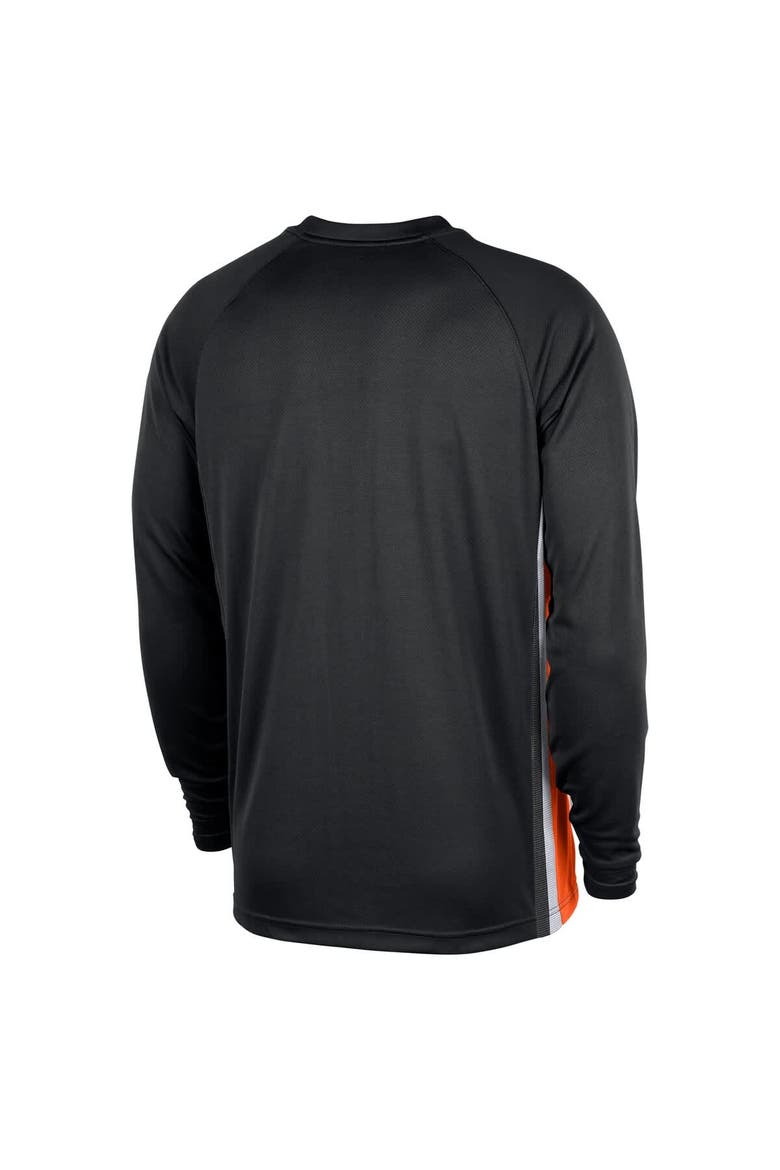 Men's Nike  Black LA Clippers 2025/26 City Edition Authentic Pregame Dri-FIT Long Sleeve Shooting T-Shirt, Alternate, color, Black