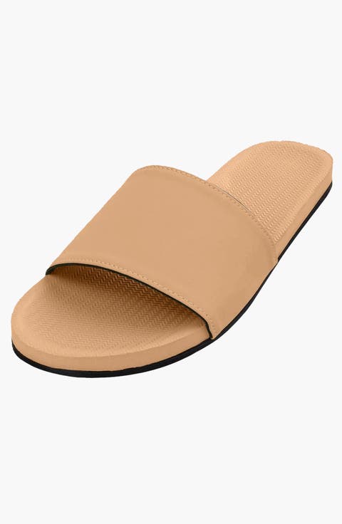 Responsibly-Made Tire Sole Slide Sandals (Female)