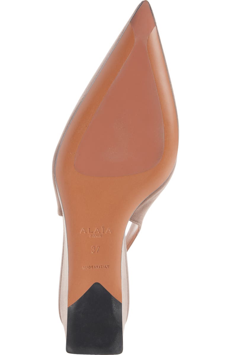 Alaïa Cube Slingback Wedge Pump, Alternate, color, Chataigne
