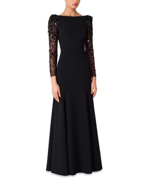 Jenny Packham Sylvia Embellished Gown In Black