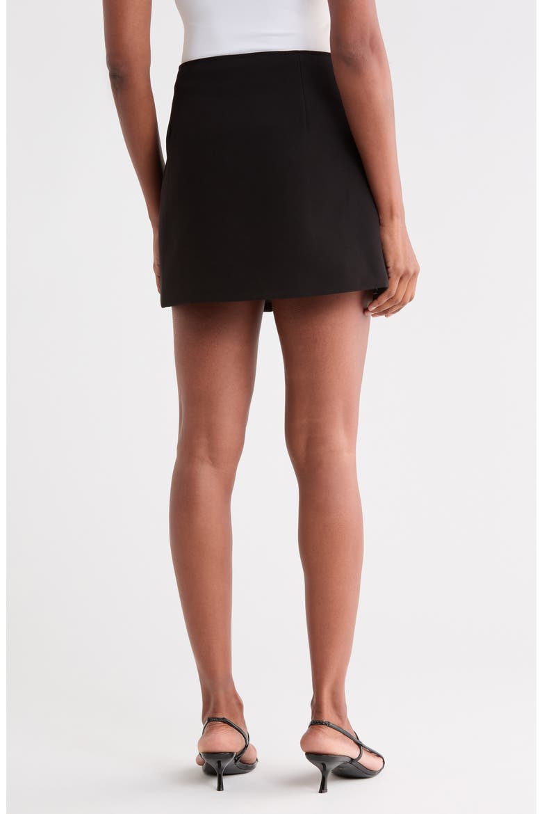 Buttoned Mini Skirt, Alternate, color, BLACK