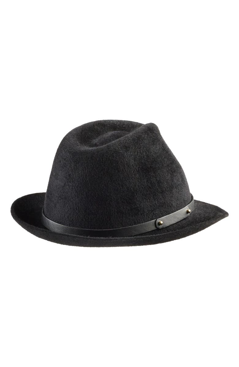 Helen Kaminski Karmen Short Brim Packable Fur Felt Fedora, Alternate, color,