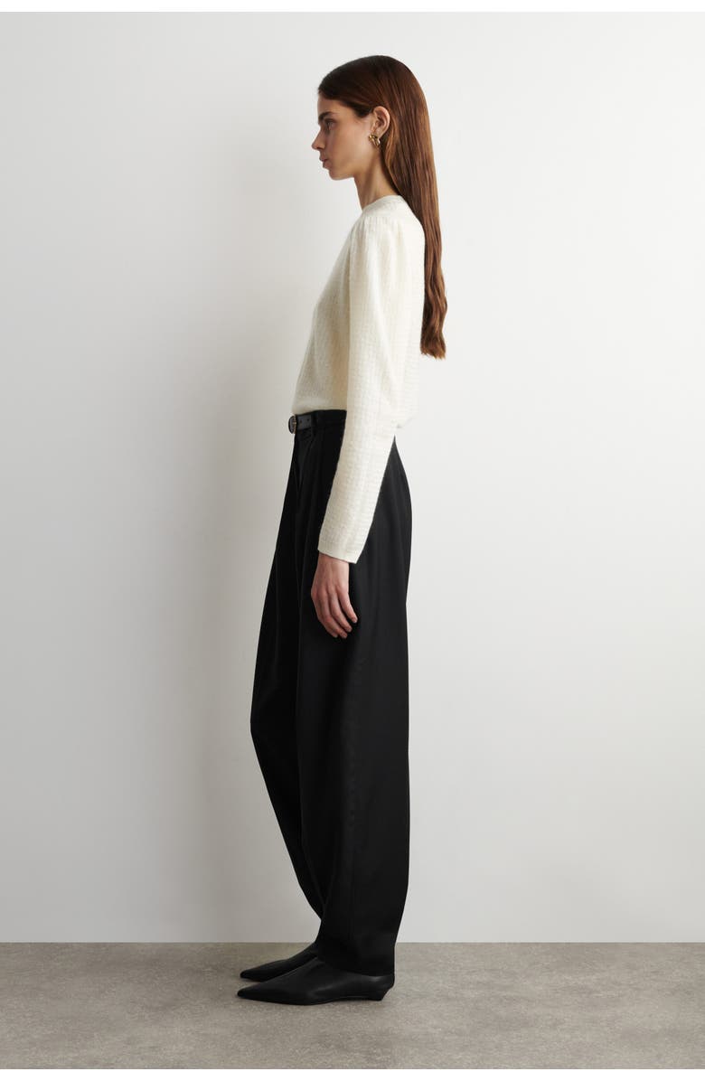 COS Zigzag-knit Mohair-blend Jumper, Alternate, color, Off-White