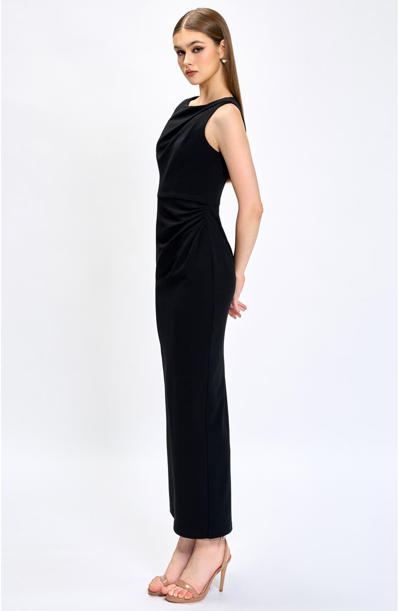 Bariano Livia High Neck Midaxi, Alternate, color, Black