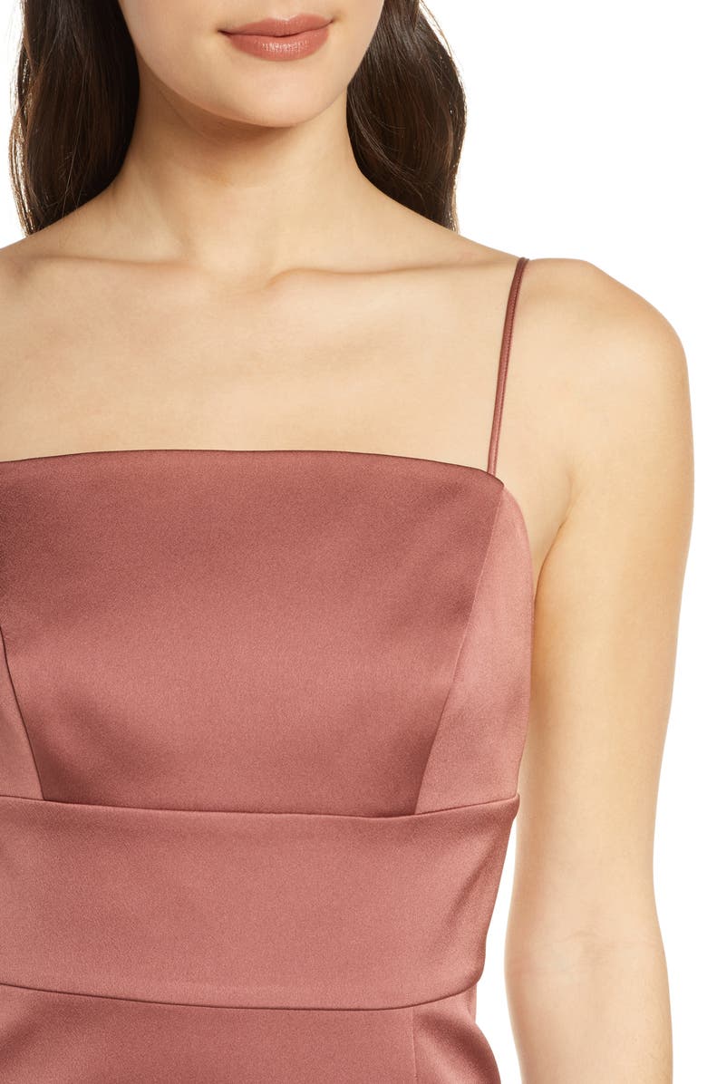 Ever New Bonded Satin Midi Dress, Alternate, color, 