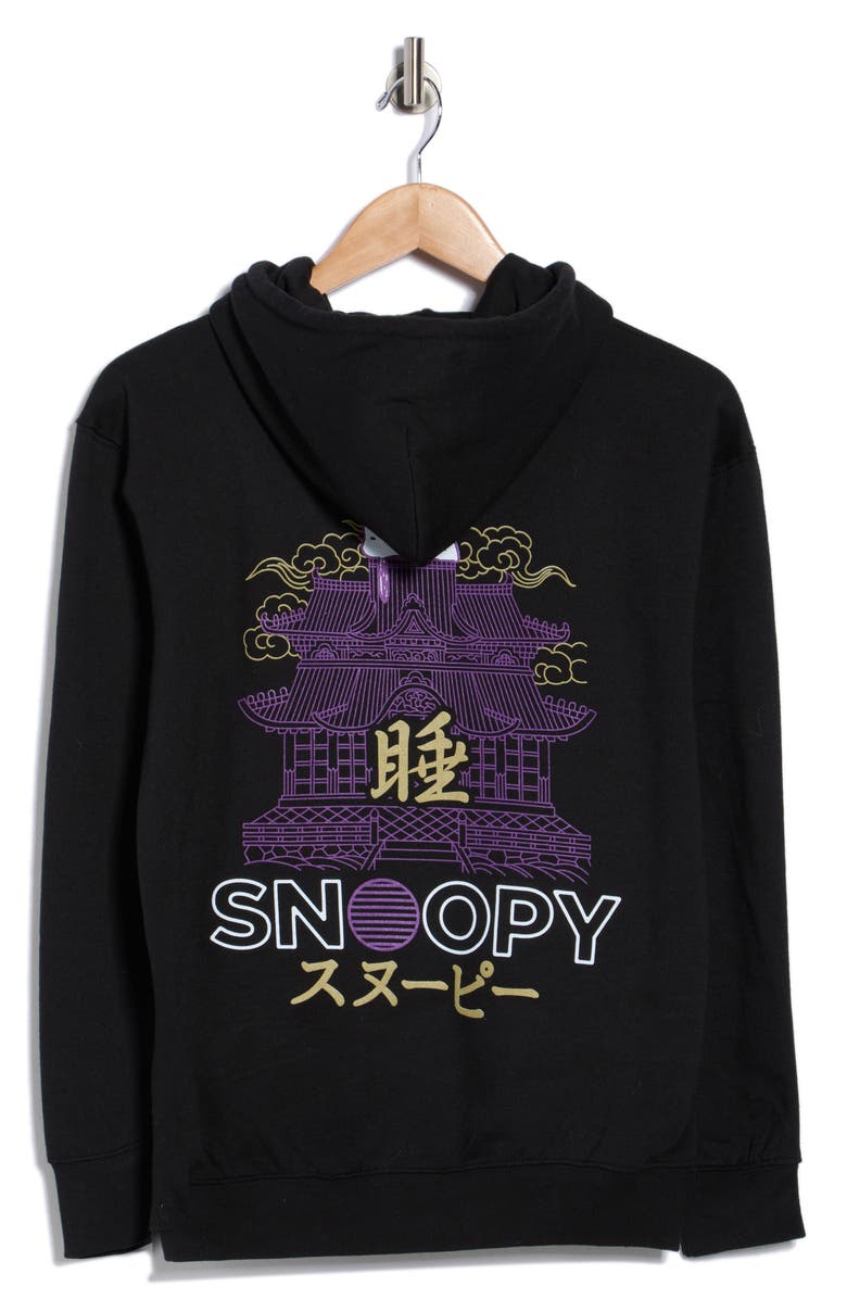 The Forecast Agency Snoopy Palace Graphic Hoodie, Alternate, color, Black