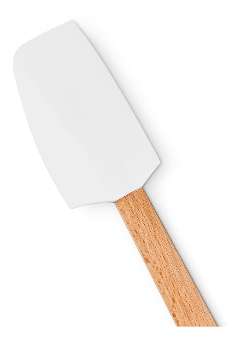 Signature Small Silicone & Wood Spatula, Alternate, color, WHITE