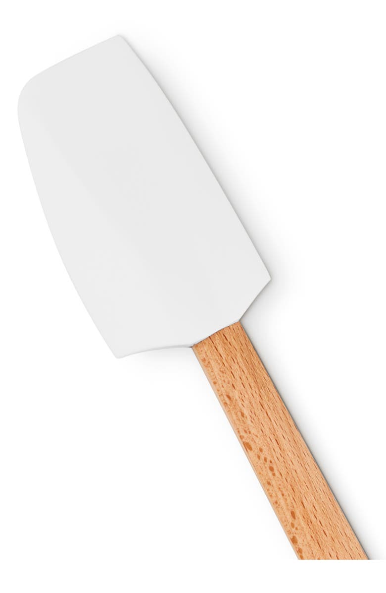 Le Creuset Signature Small Silicone & Wood Spatula, Alternate, color, White