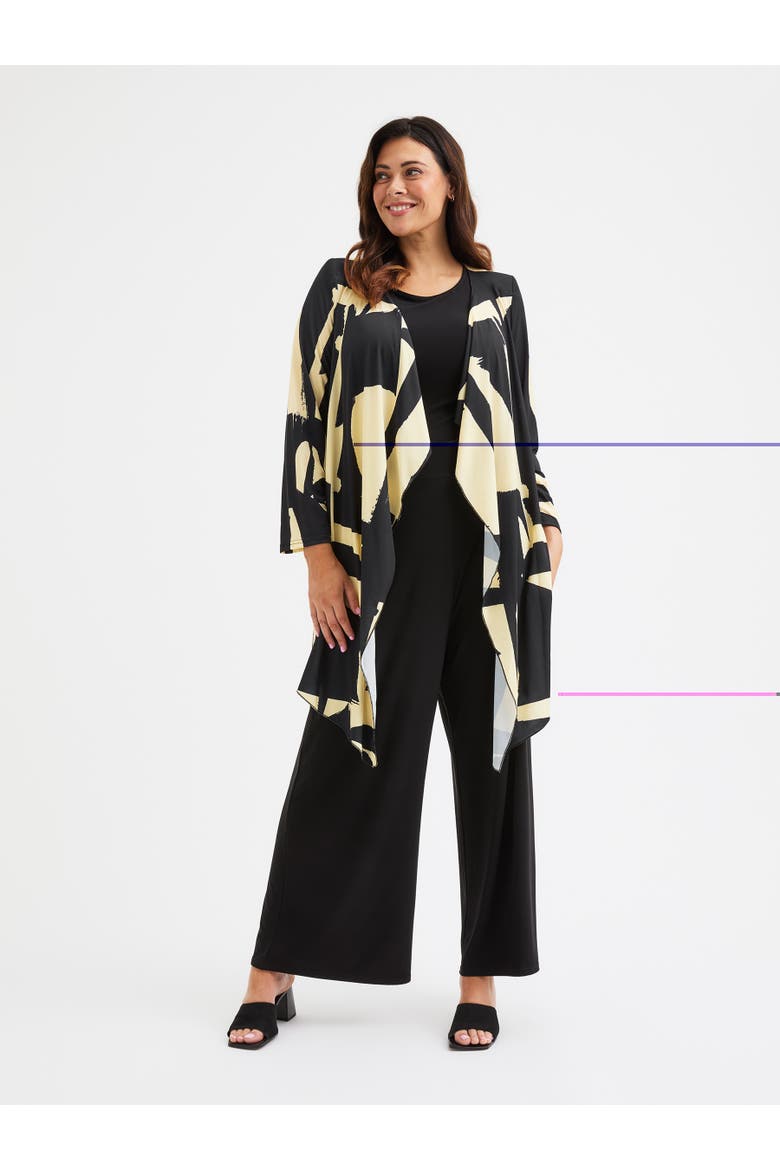 Waterfall Jacket, Main, color, Black Cream