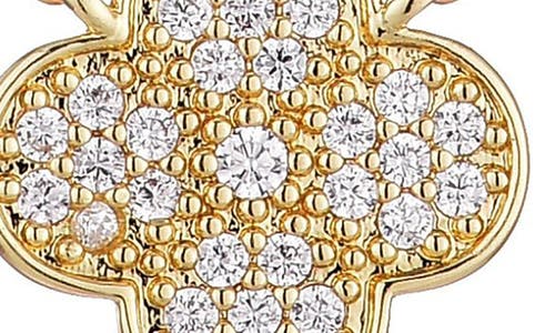Adornia 14k Gold Plated Cz Clover Necklace