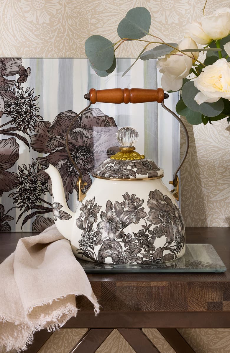 MACKENZIE CHILDS English Garden Kettle, Alternate, color, Sterling