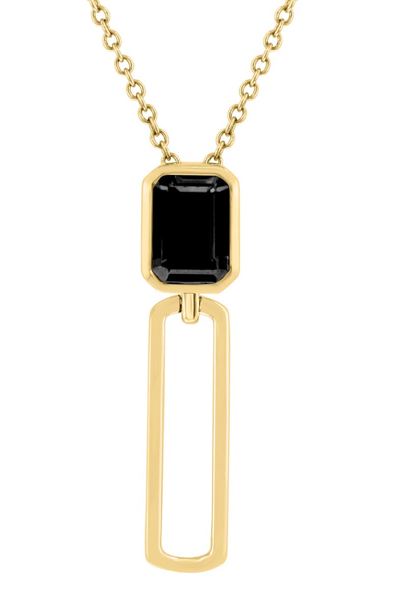 14K Yellow Gold Onyx Geometric Pendant Necklace, Alternate, color, 14K Gold