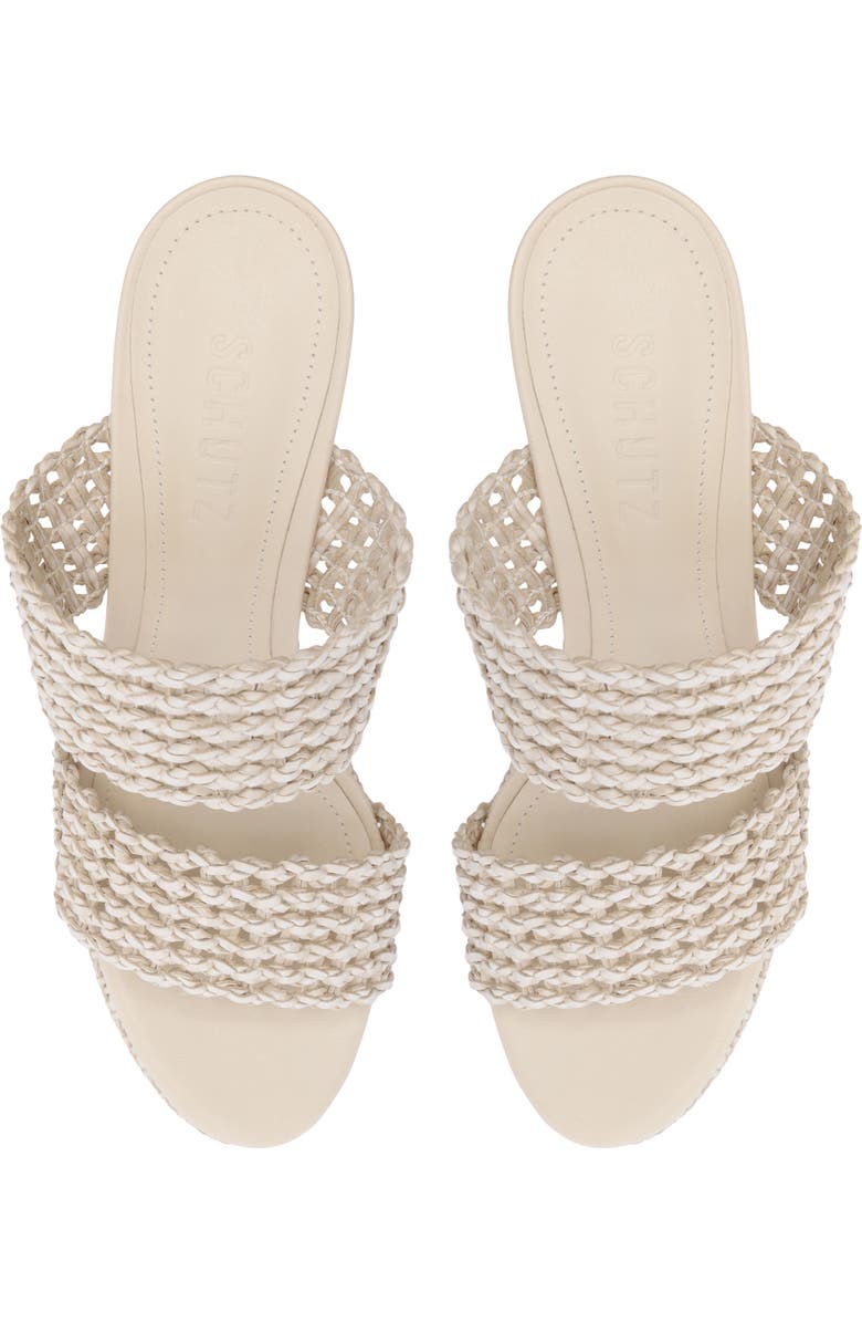 Schutz Aberdeen Platform Slide Sandal, Alternate, color, Sugar White